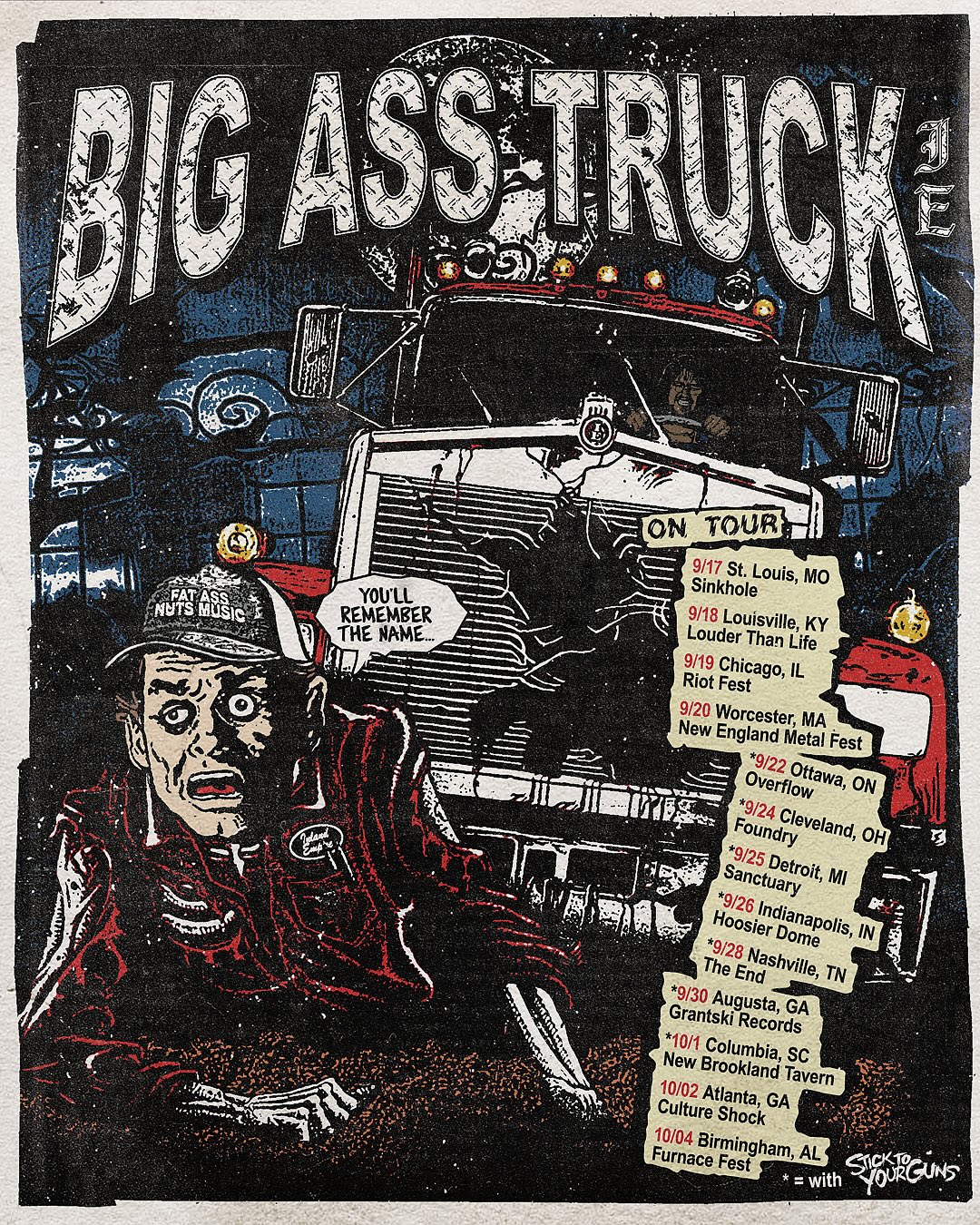 Big Ass Truck All's Well That Ends Well 20 Year Anniversary Tour Poster 2025